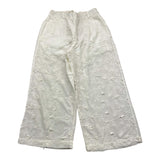 Zoe & Tobiah Pantalone Modello A Palazzo Tinta Unita Con Applicazioni Bianco Per Bambina