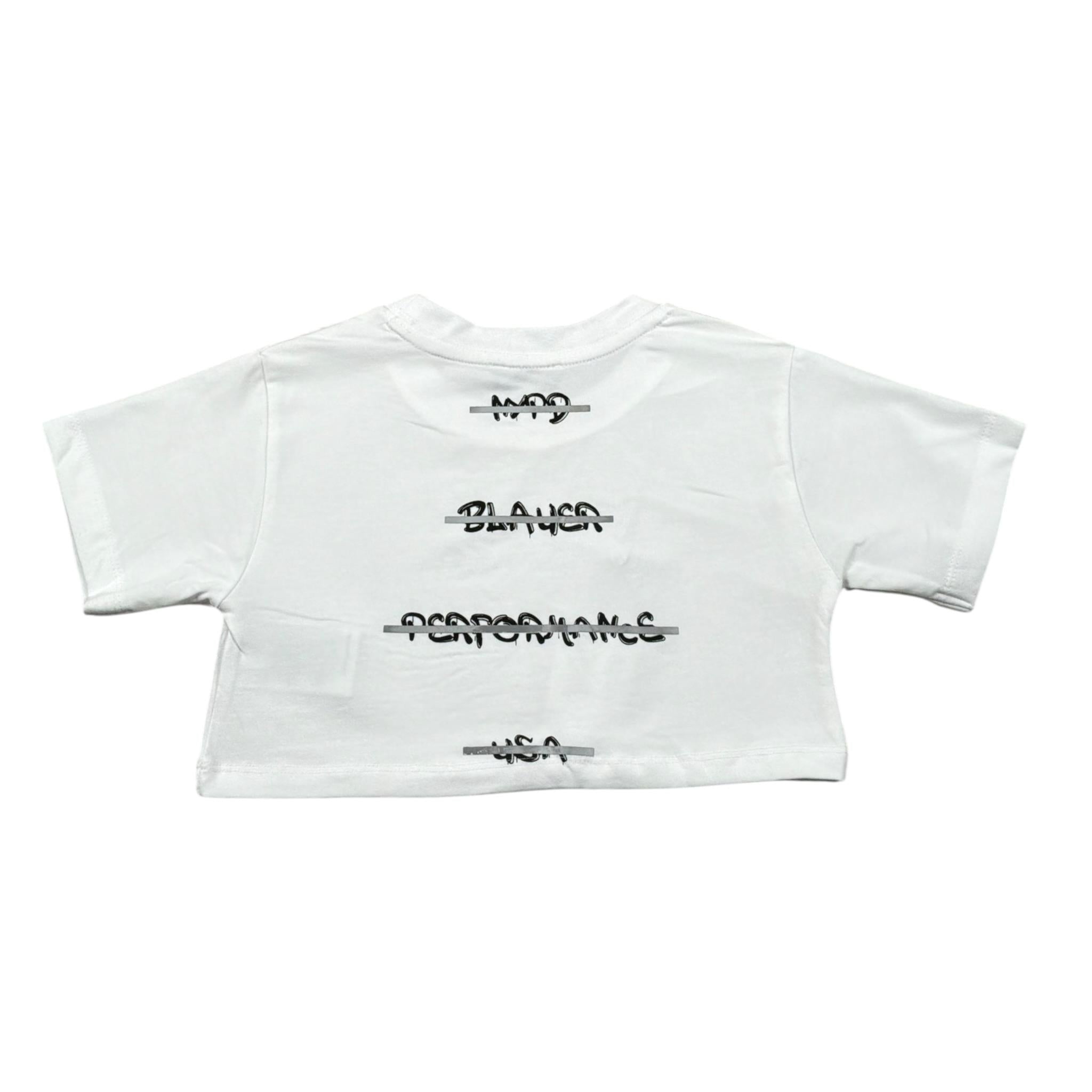 Blauer T-Shirt Girocollo Tinta Unita con Stampa per Bambina 25SBLGH02550X BIANCO BLAUER 