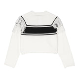 TWINSET maglia girocollo tinta unita con frange Bianco per Bambina 242GJ3163J BIANCO TWINSET 