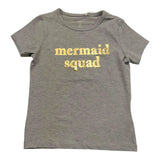 Name.It T-Shirt Girocollo Tinta Unita Con Stamoa Grigio Per Bambina