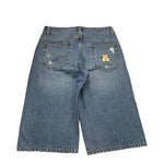 Moschino Bermuda In Denim Tinta Unita per Bambino HUQ026 BLU MOSCHINO 