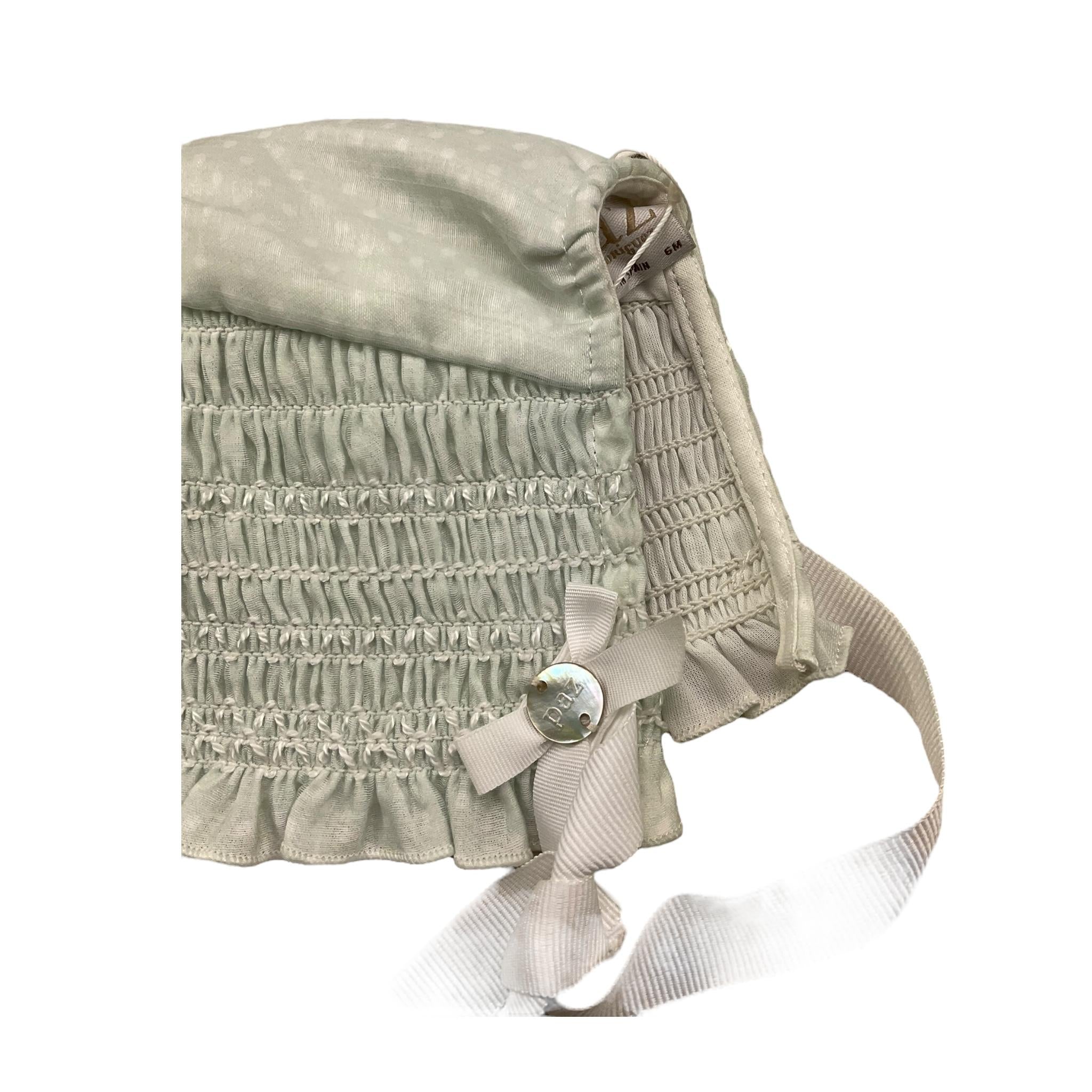 PAZ RODRIGUEZ cappello tinta unita con ricami Verde acqua per Neonato 011150192 VERDE ACQUA PAZ RODRIGUEZ 