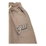 YES LONDON pantalone tinta unita con elastico in vita modello tuta Fango per Neonato JR30744 FANGO YES LONDON 