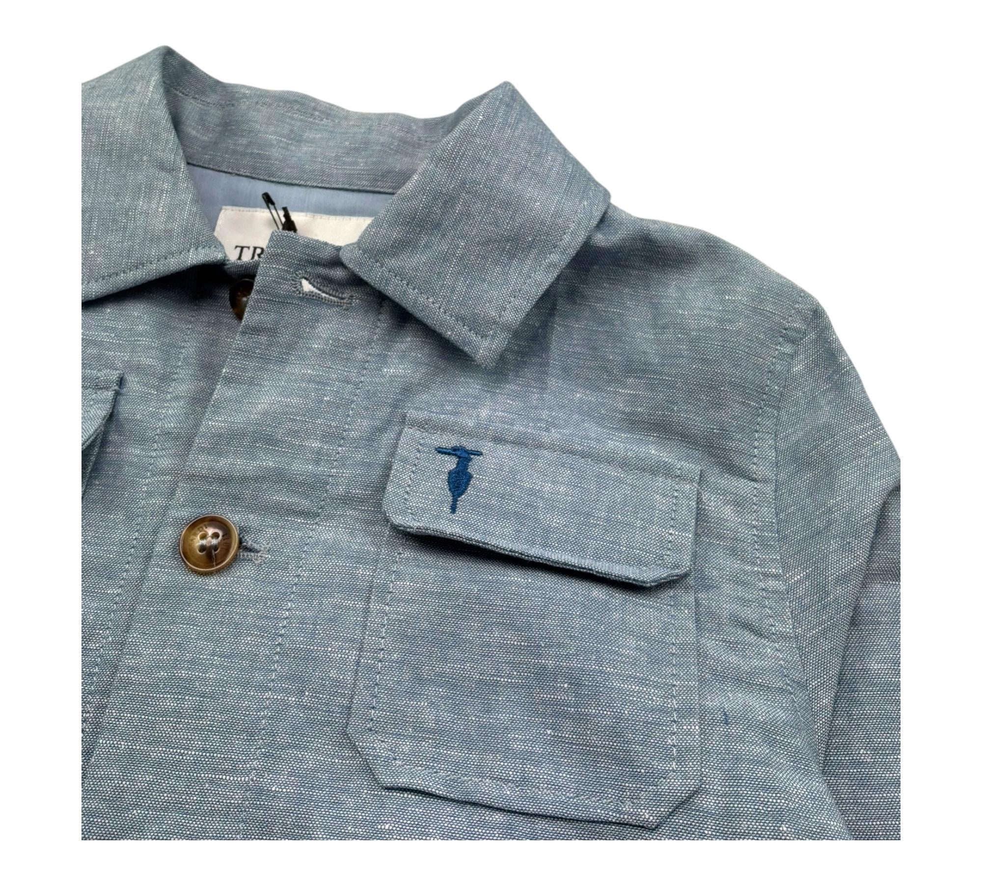 Trussardi Giacca Tinta Unita con Tasche per Bambino TBP26061GC AZZURRO TRUSSARDI 