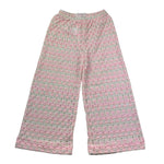 Saint Barth Pantalone con Trafori E Ricami Modello Palazzo per Bambina AMALIAJR ROSA SAINT BARTH 