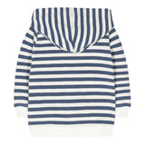 Zhoe & Tobiah Felpa Bicolore Con Fantasia A Righe E Cappuccio Bianco/Blu Per Bambino