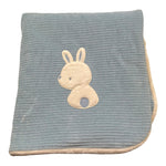 BARCELLINO coperta tinta unita con stampa Azzurro per Neonata 116306 AZZURRO BARCELLINO 