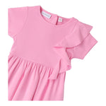 Sarabanda Abito Mezza Manica Tinta Unita per Neonata 0B231 ROSA SARABANDA 