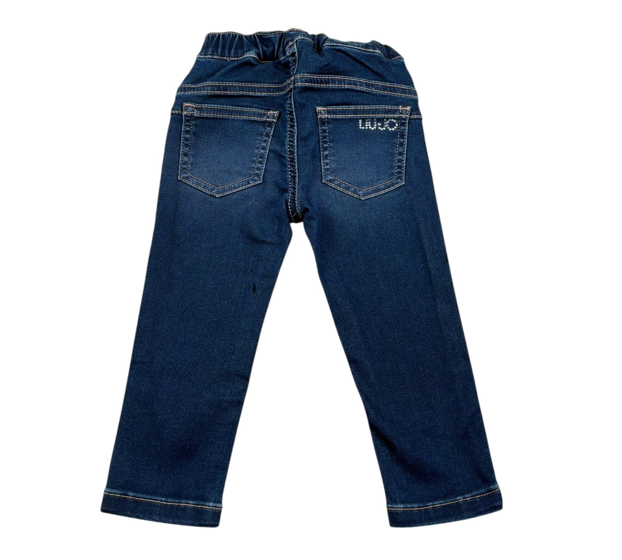 Liu Jo Jeans Tinta Unita con Elastico In Vita per Neonata KA3127 BLU LIU JO 