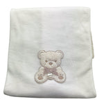 NINNAOH coperta tinta unita con stampa Bianco per Neonata I24CP209 BIANCO NINNAOH 