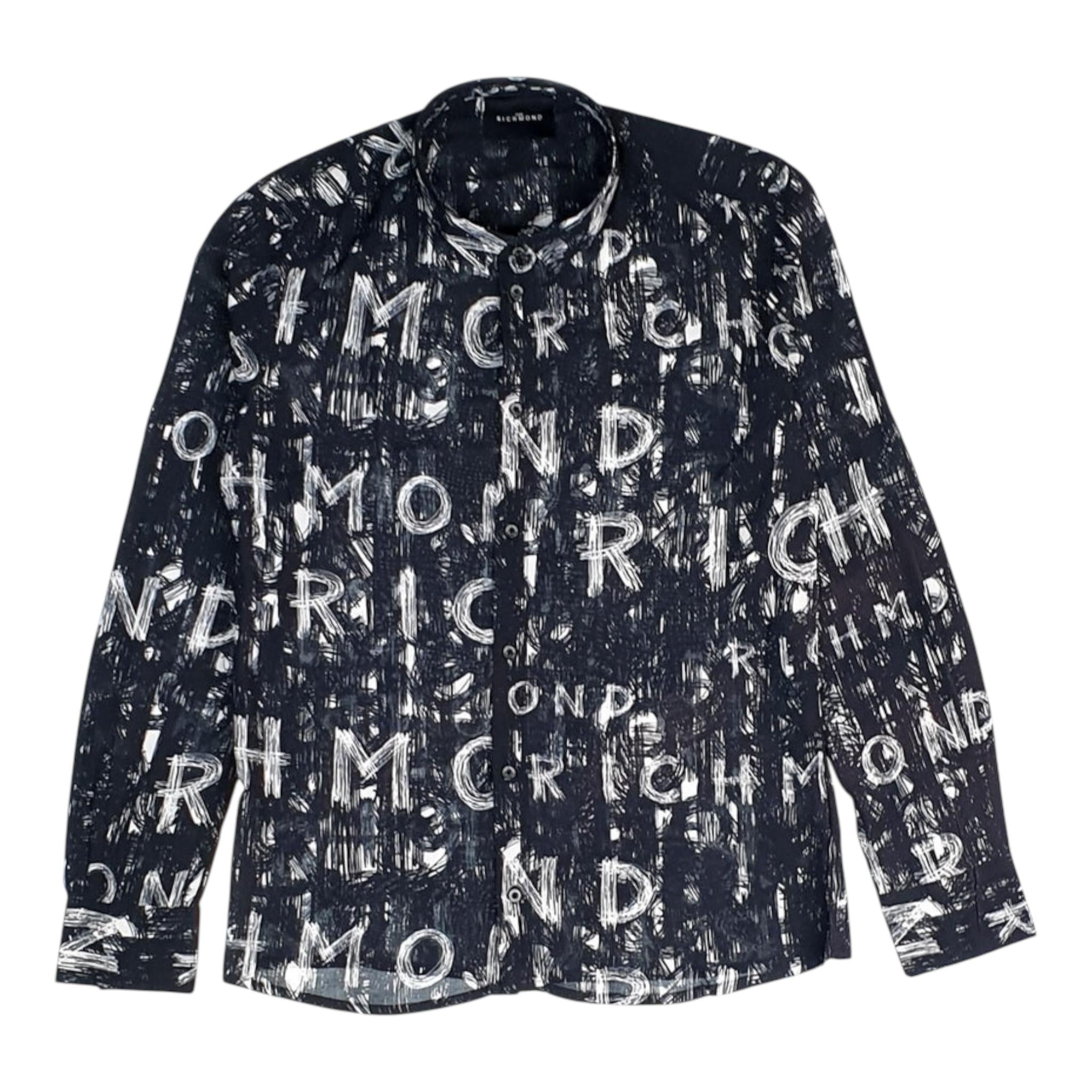 John Richmond Camicia Bicolore Logata per Bambino RBP23011CA BIANCO/NERO JOHN RICHMOND 