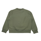 EMPORIO ARMANI felpa tinta unita girocollo con stampa Verde per Bambino 3DBM62 VERDE EMPORIO ARMANI 