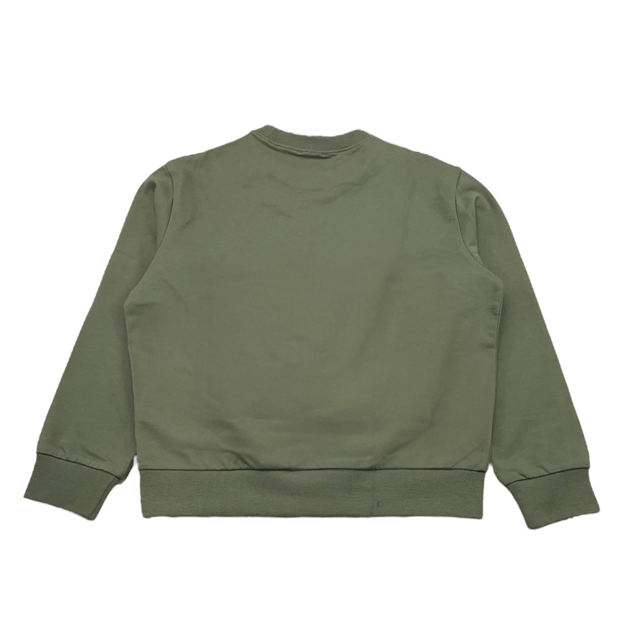 EMPORIO ARMANI felpa tinta unita girocollo con stampa Verde per Bambino 3DBM62 VERDE EMPORIO ARMANI 