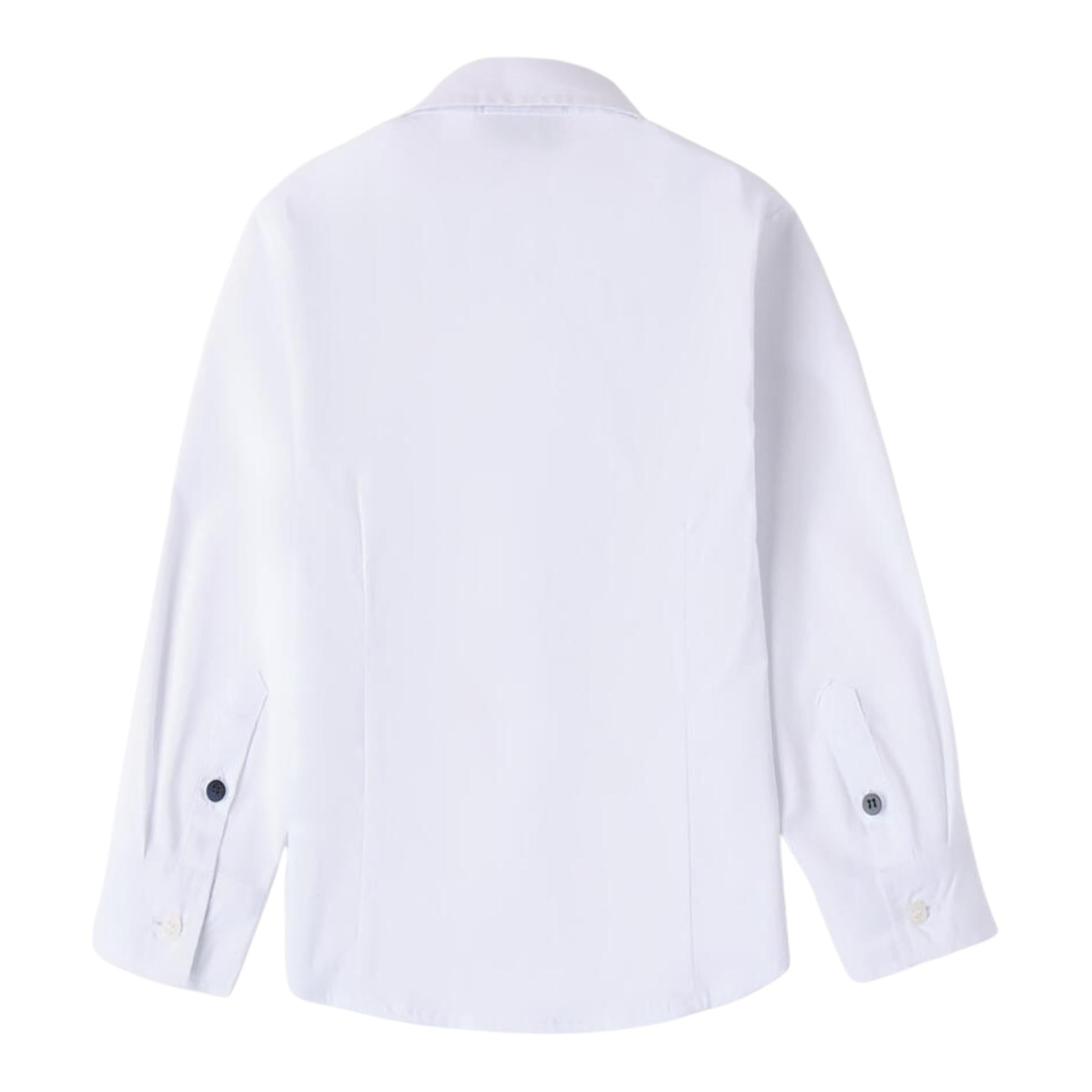 SARABANDA camicia manica lunga tinta unita con bottoni Bianco per Bambino 7130 BIANCO SARABANDA 