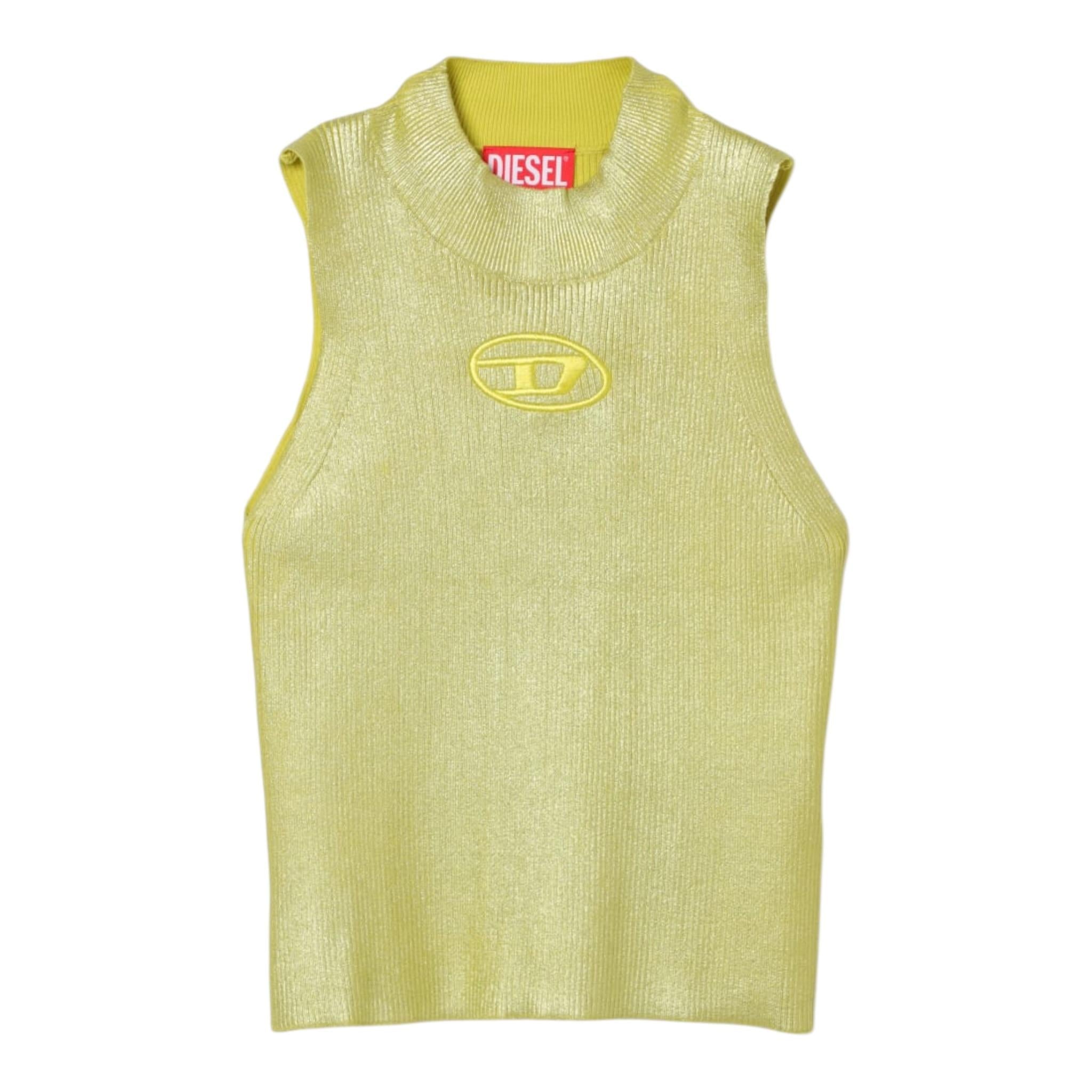 Diesel Canotta Tinta Unita con Logo per Bambina J02199 GIALLO DIESEL 