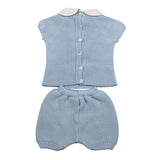 Juliana Completo 2 Pezzi T-Shirt-Culotte Tinta Unita per Neonato 25074 AZZURRO JULIANA 