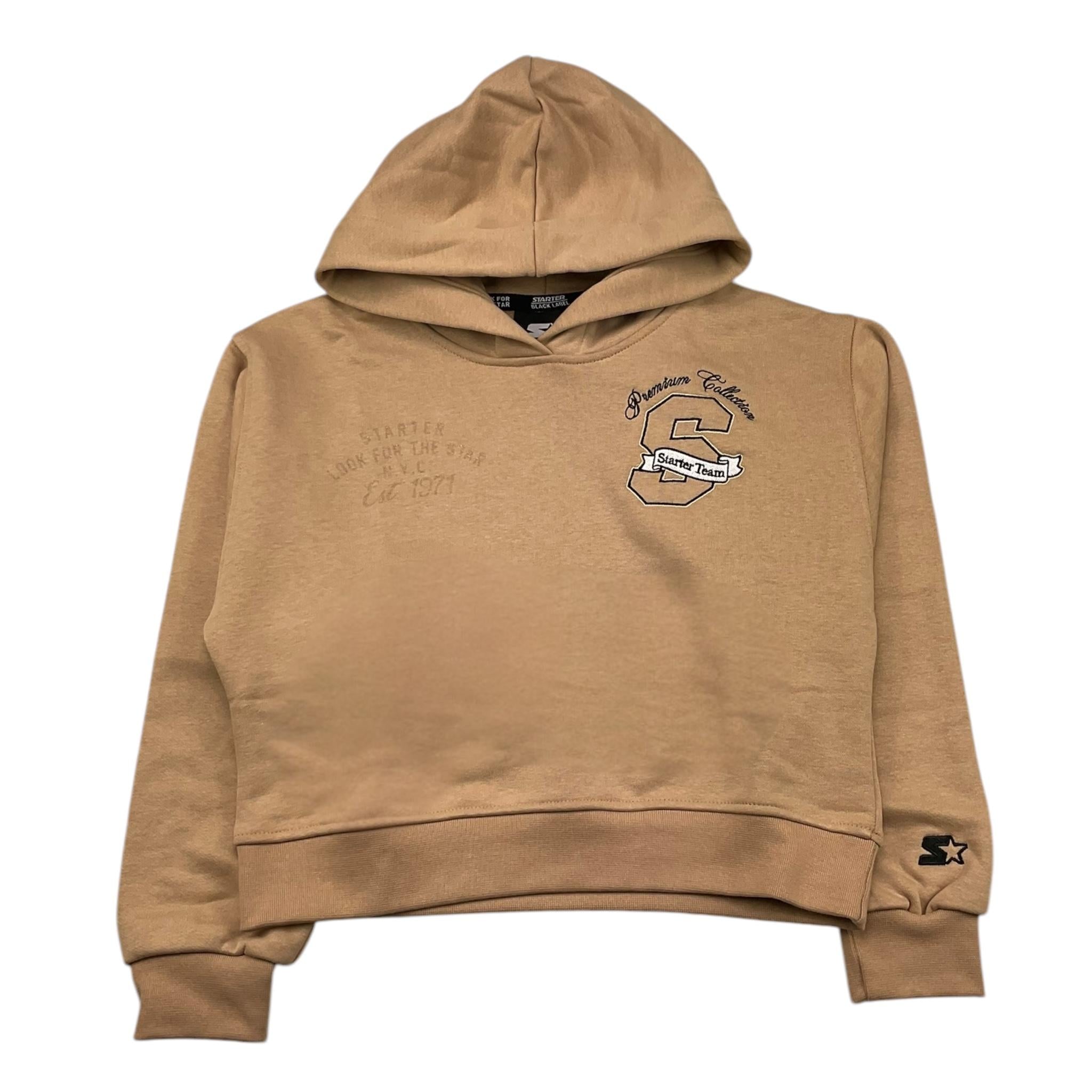 STARTER felpa chiusa con cappuccio modello crop Beige per Bambina 3307 BEIGE STARTER 