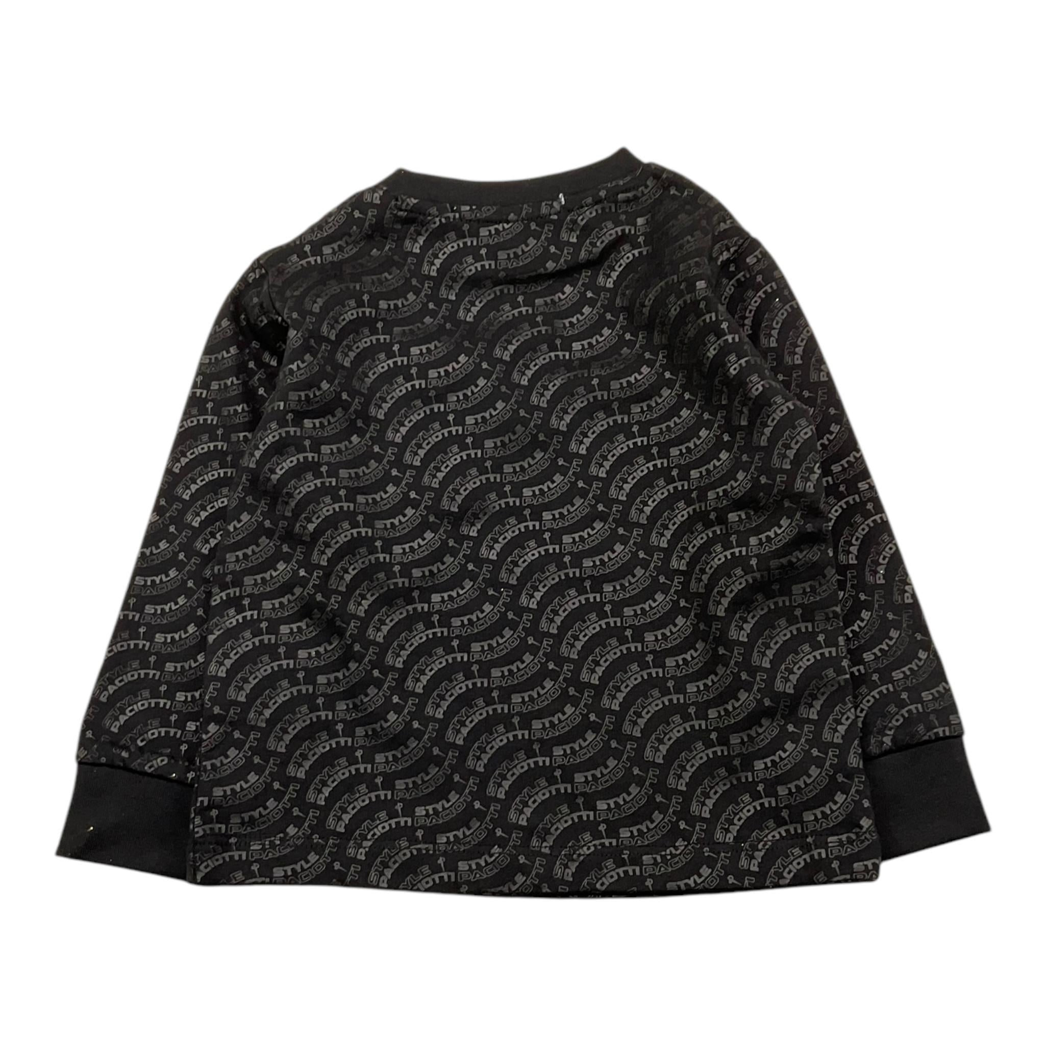 CESARE PACIOTTI shirt girocollo tinta unita con stampa Nero per Neonato TSP5314B NERO CESARE PACIOTTI 