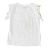 Monnalisa T-Shirt Girocollo Tinta Unita con Stampa Ariel per Bambina 113629PC BIANCO MONNALISA 