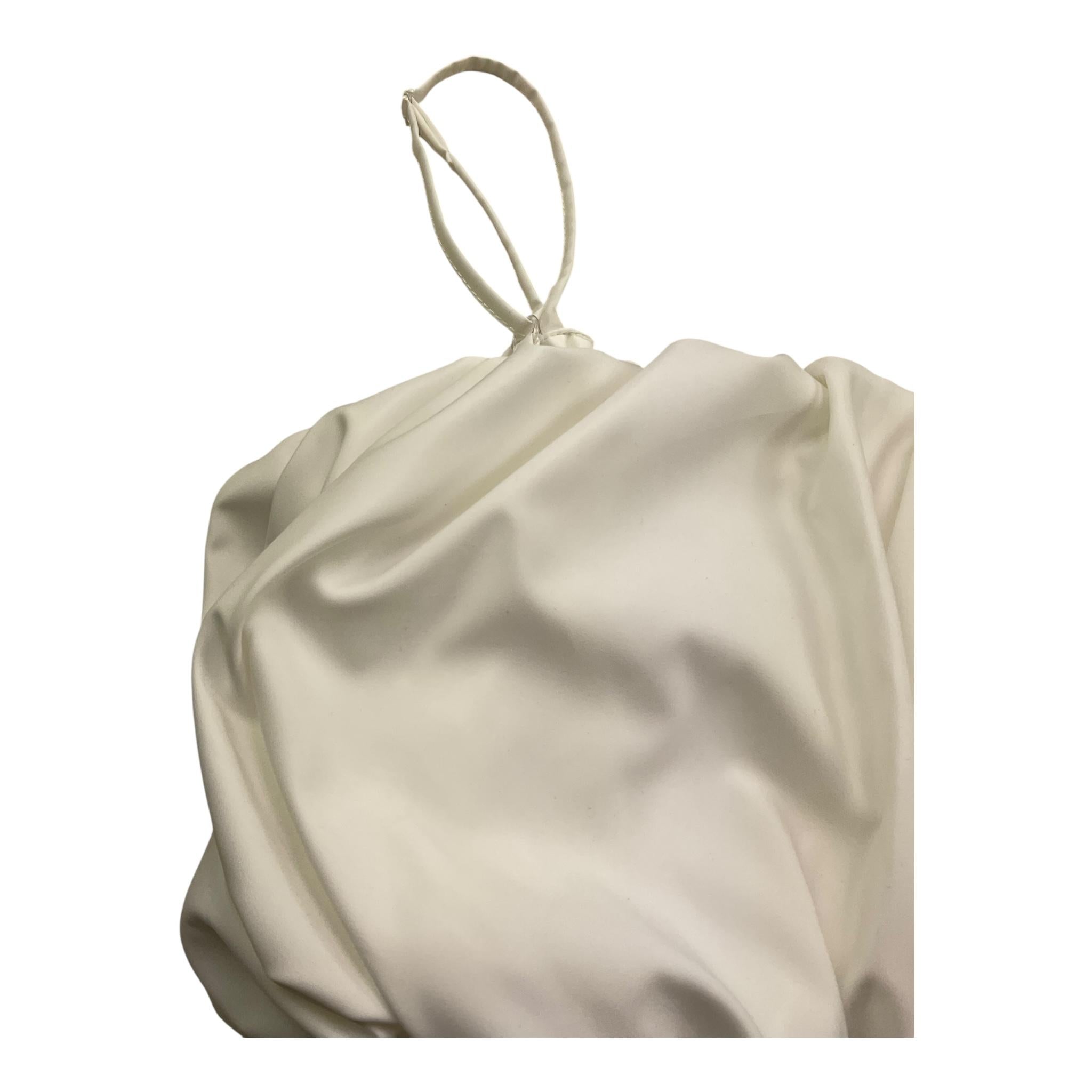 Naida Top Tinta Unita Bretelline per Bambina NAT091 BIANCO NAIDA 