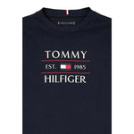 Tommy Hilfiger T-Shirt Girocollo Tinta Unita con Logo per Bambino KB0KB09538XX NERO TOMMY HILFIGER 