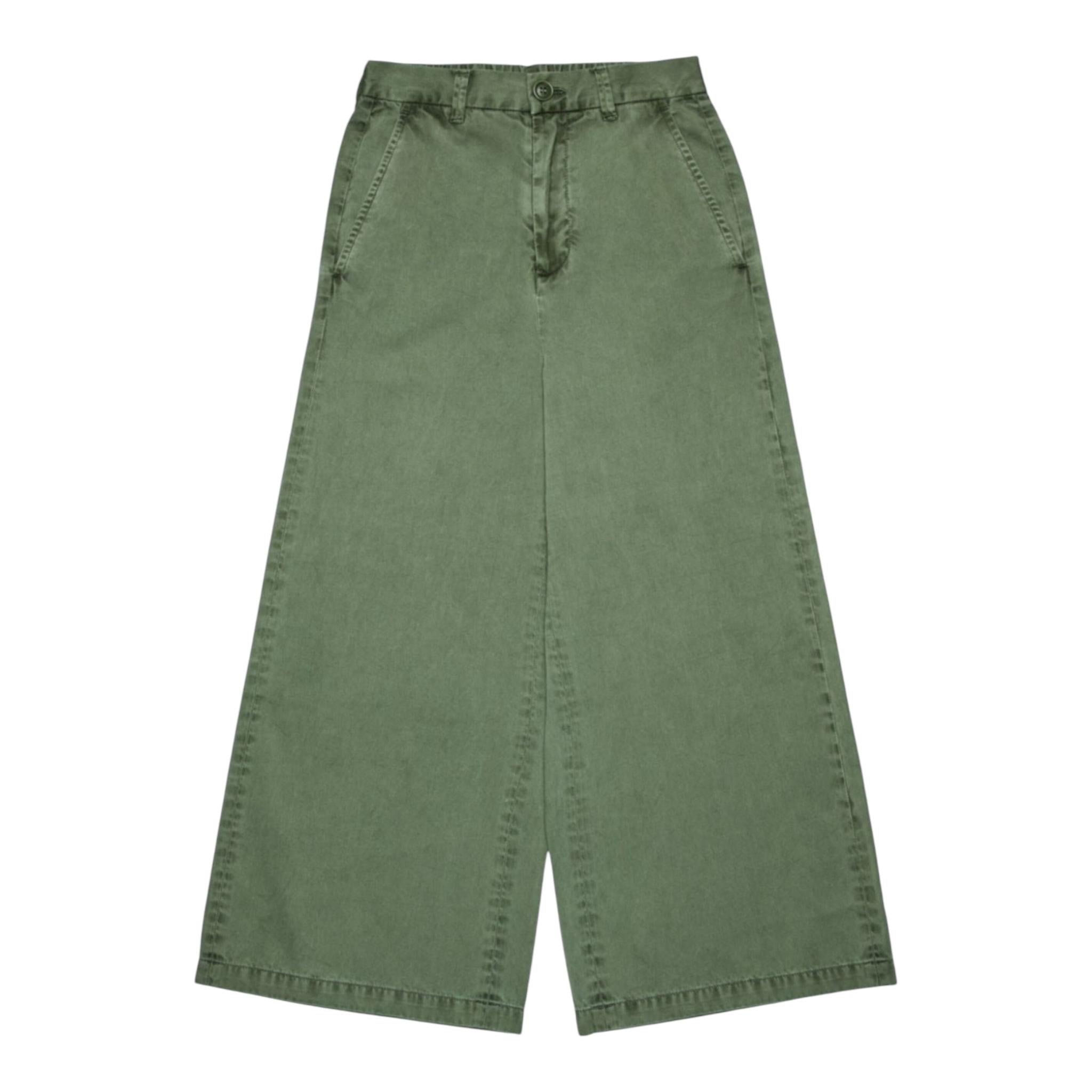 MAISON MARGIELA pantalone modello a palazzo tinta unita Verde per Bambina M60627 VERDE MAISON MARGIELA 