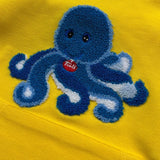 Saint Barth Felpa Tinta Unita con Stampa E Cappuccio per Bambino 01123L GIALLO SAINT BARTH 