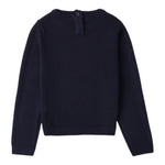 SARABANDA maglia girocollo tinta unita con paillettes Blu per Bambina 0A316 BLU SARABANDA 