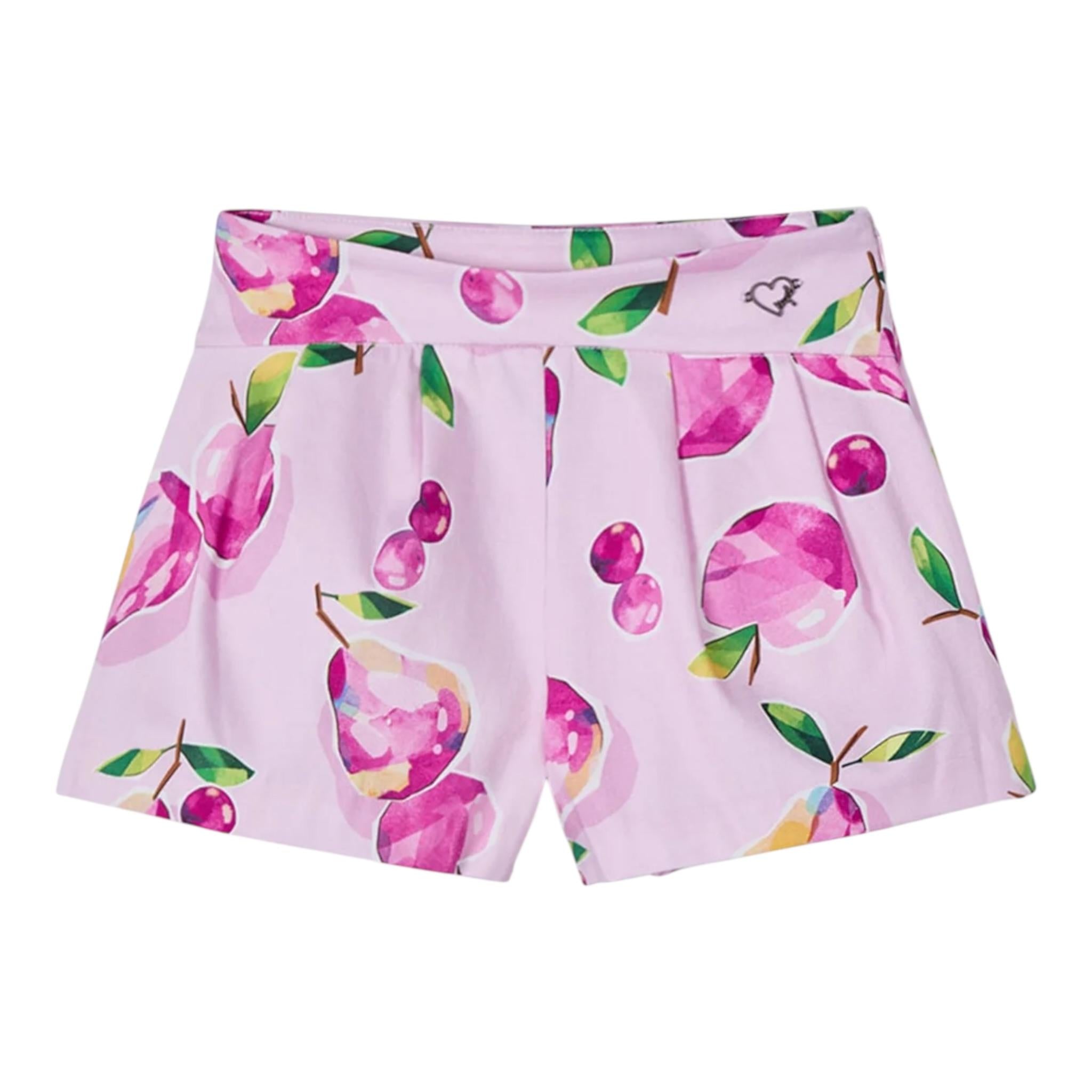 Mayoral Short tinta unita con Fantasia Rosa per Bambina 3905X ROSA MAYORAL 