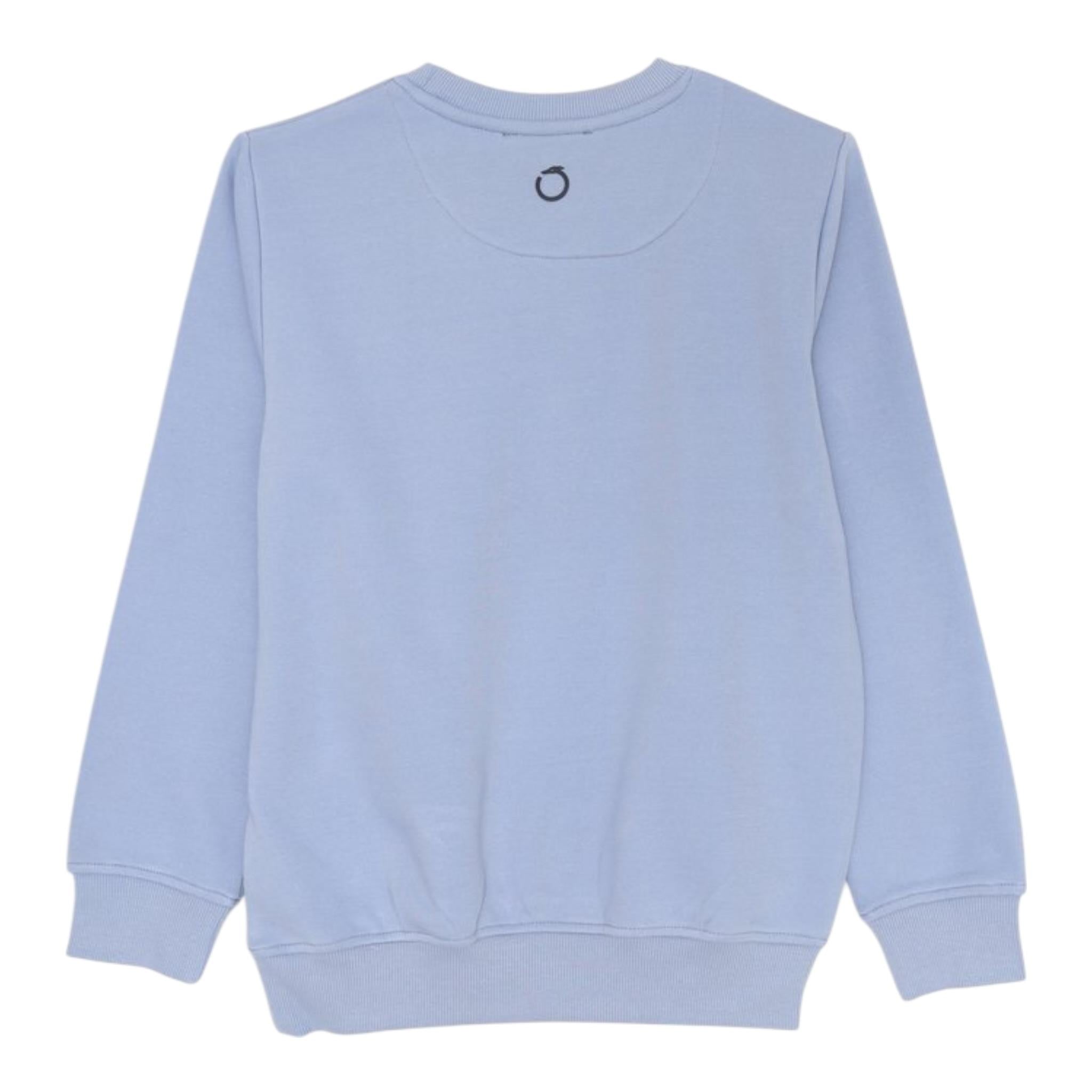 Trussardi Felpa Girocollo Tinta Unita con Stampa per Neonato TIP25012FE AZZURRO TRUSSARDI 