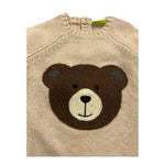 LOSAN maglia gircoll tinta unita con stampa Beige per Neonato LBBAP02022 BEIGE LOSAN 