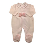 NINNAOH tutina tinta unita con applicazione Rosa per Neonata I2412T ROSA NINNAOH 