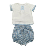 Calamaro Completo 2 Pezzi T-Shirt-Culotte per Neonato 17707 BIANCO/AZZURRO CALAMARO 