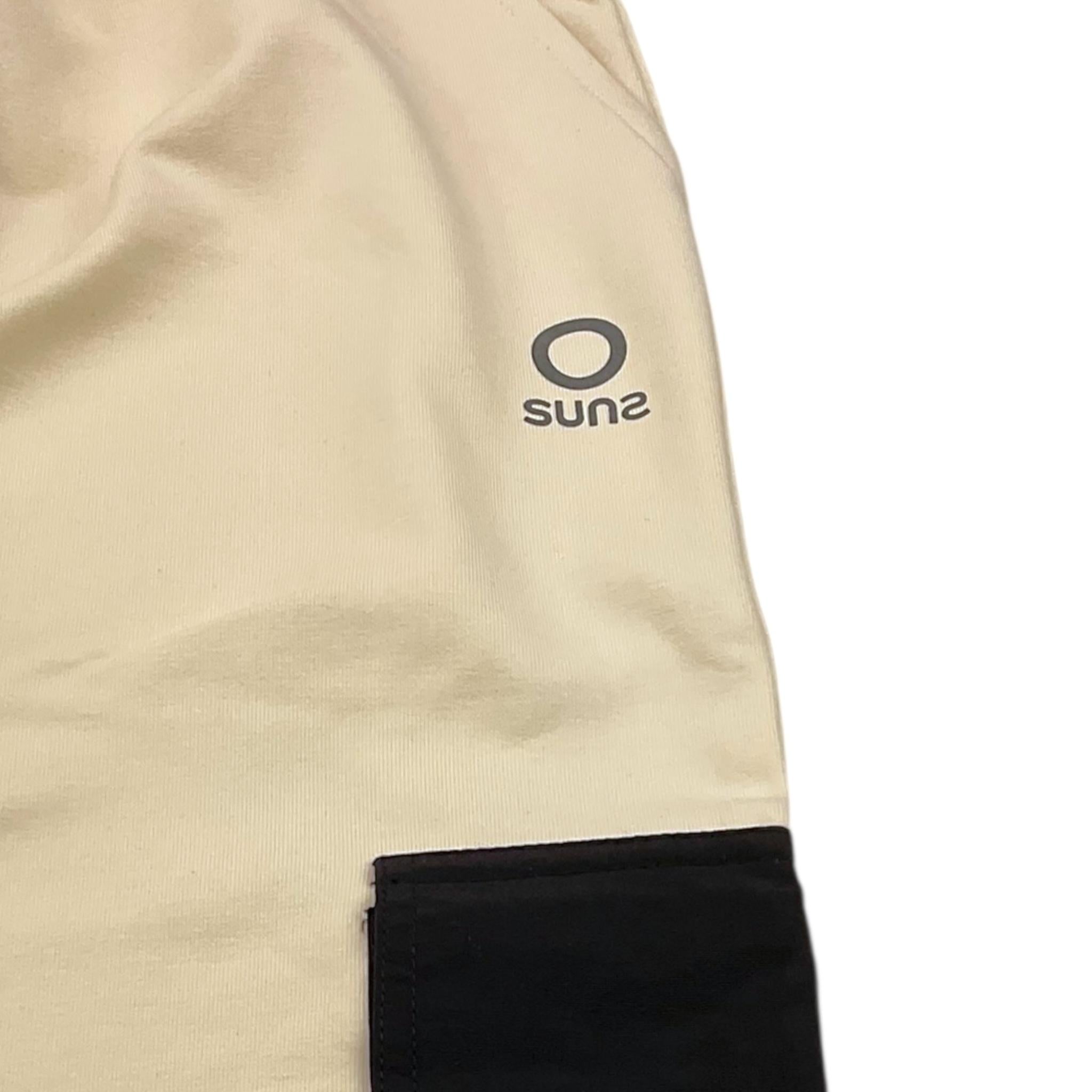 Suns  Pantalone Tuta Tinta Unita con Tasca In Contrasto per Bambino PFS51021U PANNA SUNS 