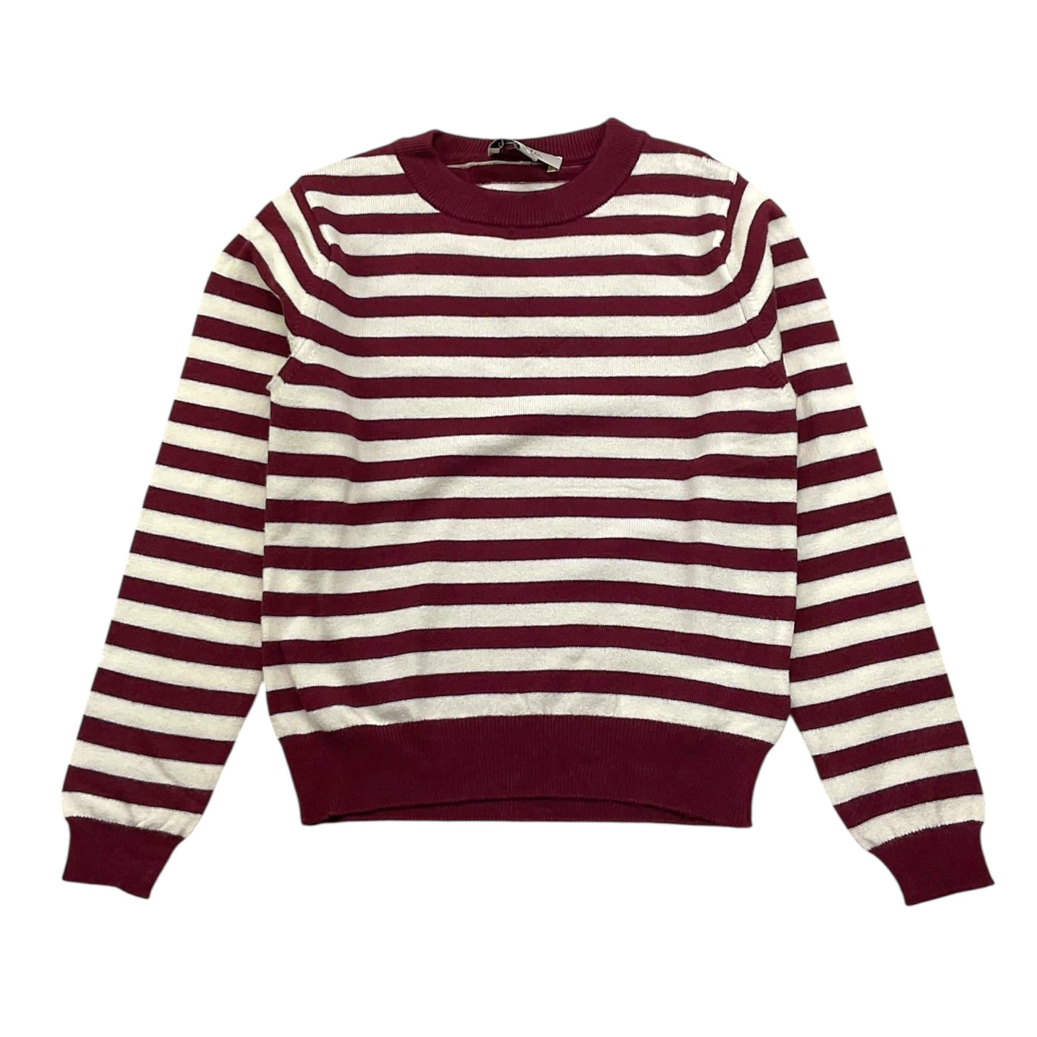 DIXIE maglia bicolore girocollo con fantasia a righe Bianco/bordeaux per Bambina NB06231G67 BIANCO/BORDEAUX DIXIE 