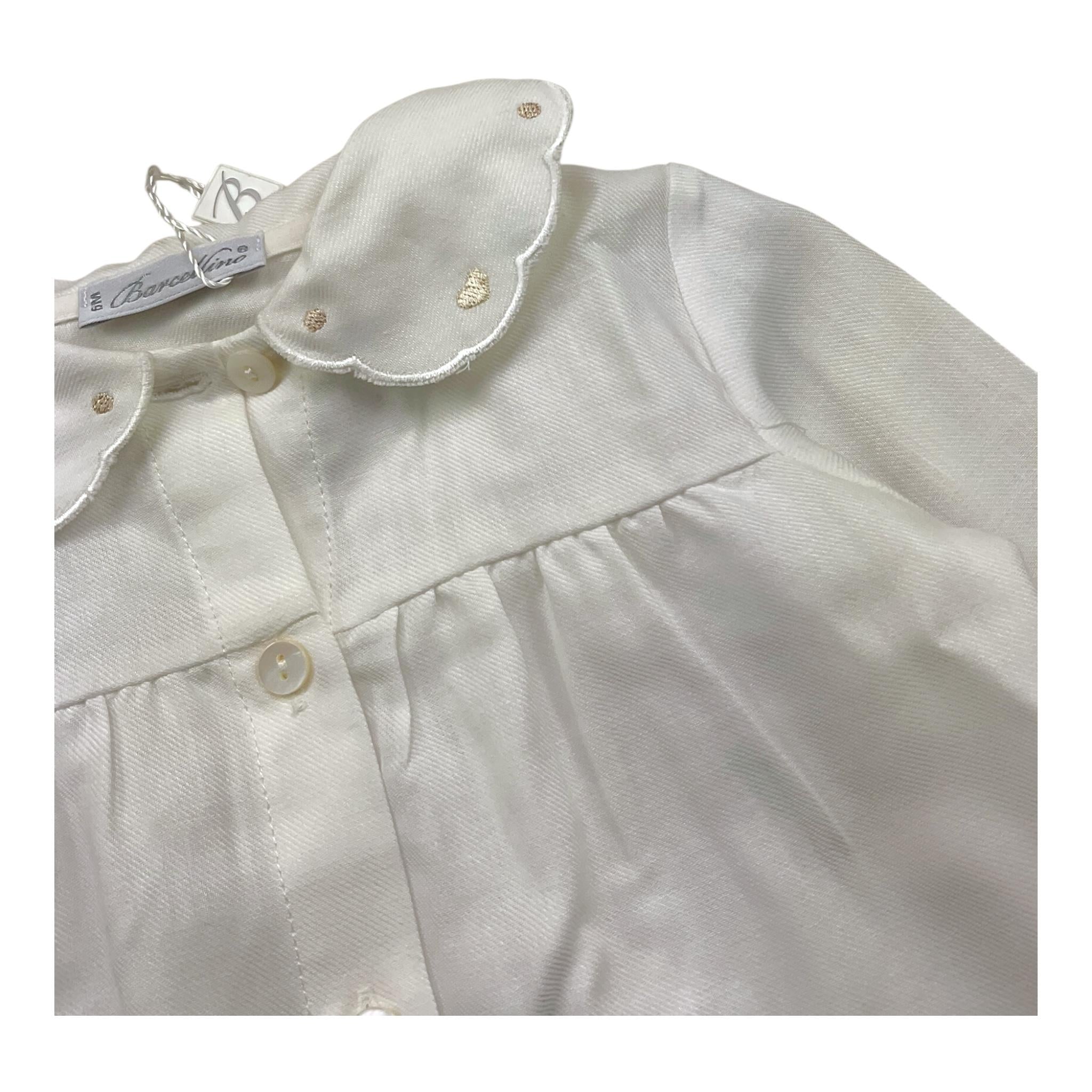BARCELLINO camicia tinta unita con colletto Bianco per Neonata 116217 BIANCO BARCELLINO 