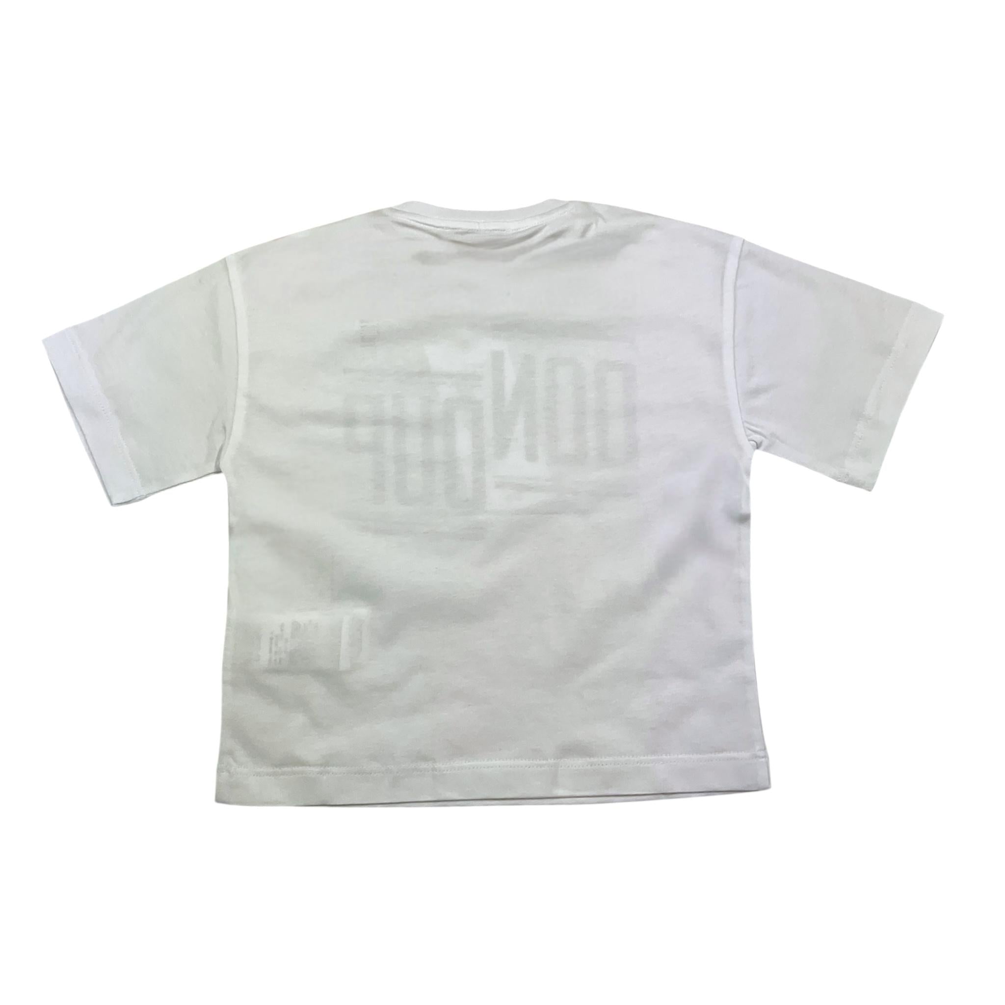 Dondup T-Shirt Girocollo Tinta Unita con Stampa per Neonata DMTS042N BIANCO DONDUP 