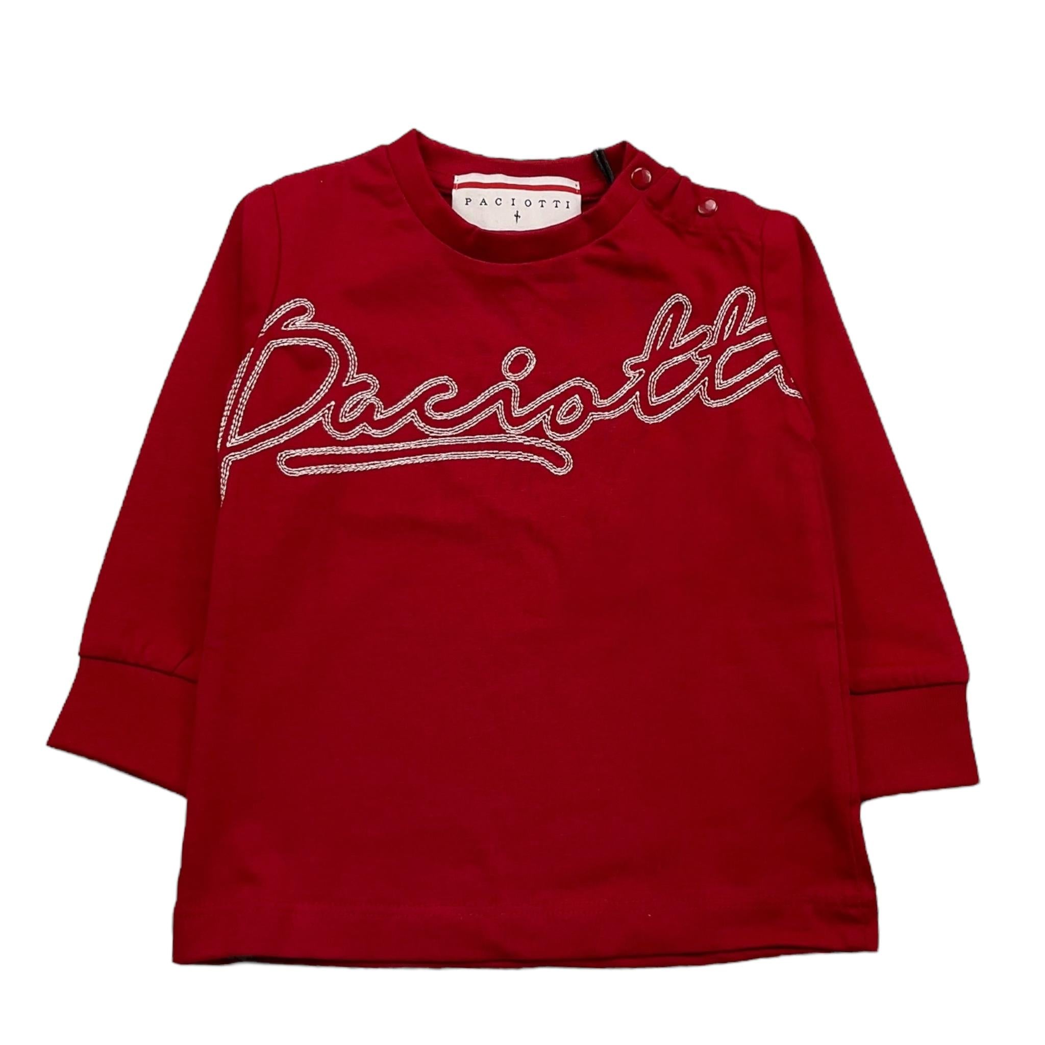 CESARE PACIOTTI shirt girocollo tinta unita con stampa Rosso per Neonato TSP5308BXX ROSSO CESARE PACIOTTI 
