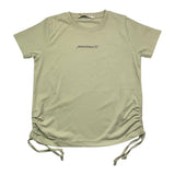 Hinnominate T-Shirt Girocollo Tinta Unita Con Lacci Verde Per Bambina