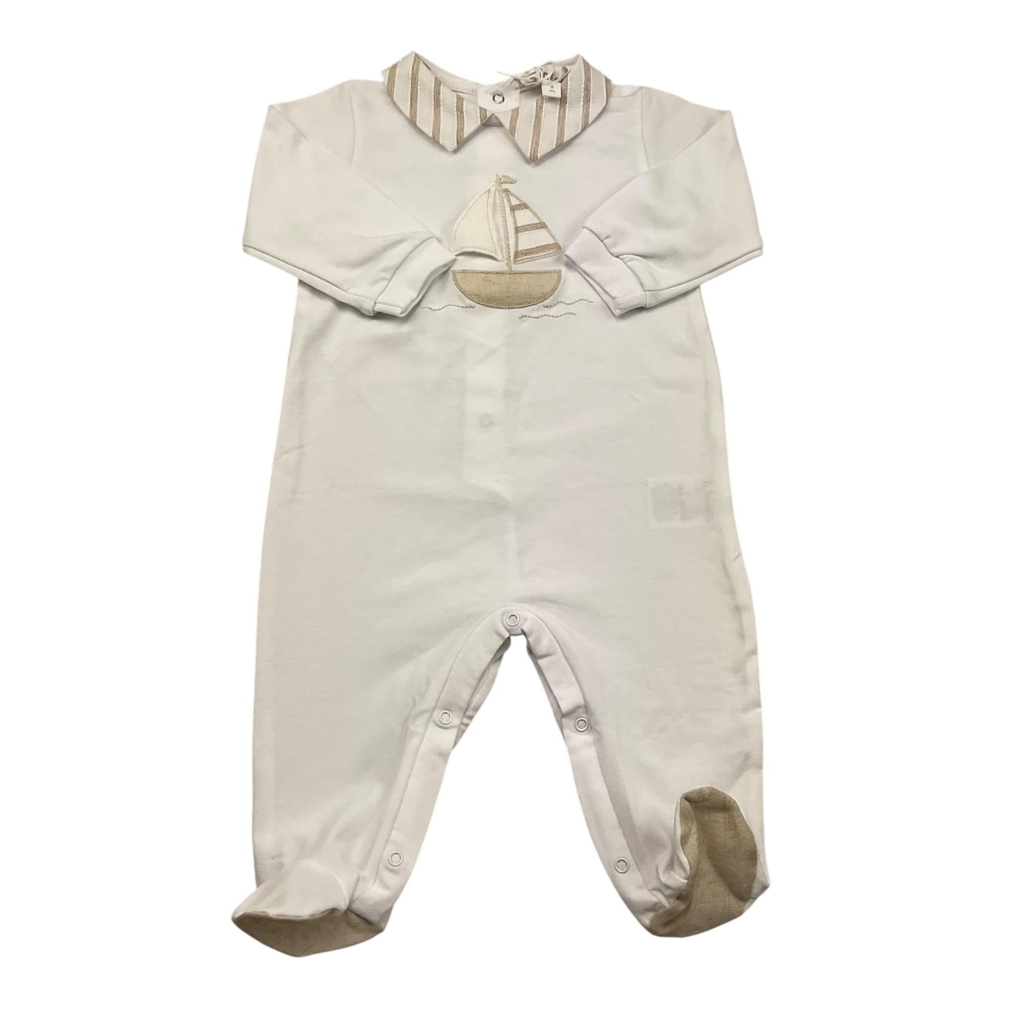 Lalalu' Tutina Manica Lunga Tinta Unita per Neonato TJL2P BIANCO LALALU' 