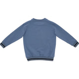 Monnalisa Felpa Chiusa Girocollo Tinta Unita con Stampa per Bambino 256608 AZZURRO POLVERE MONNALISA 