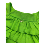 Twinset Top Tinta Unita con Balze per Bambina 231GJ3412 VERDE TWINSET 