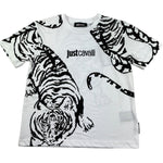 Just Cavalli T-Shirt Girocollo Tinta Unita con Stampe per Bambino JBP26161TS BIANCO JUST CAVALLI 