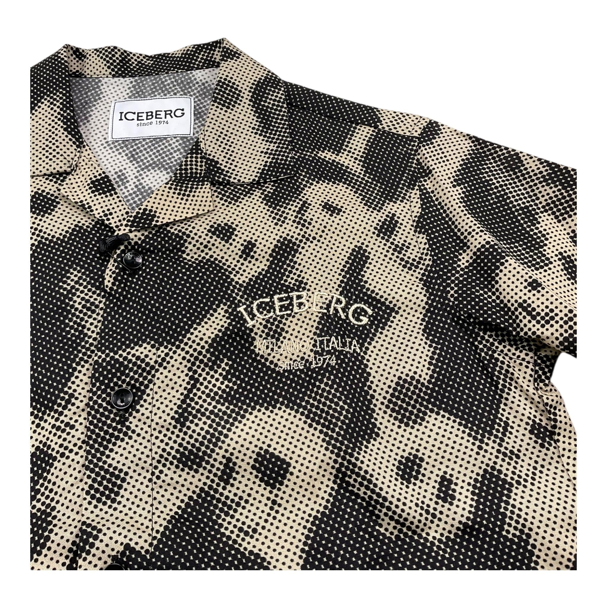 Iceberg Camicia Tinta Unita con Fantasia per Bambino CMICE5106J FANGO ICEBERG 