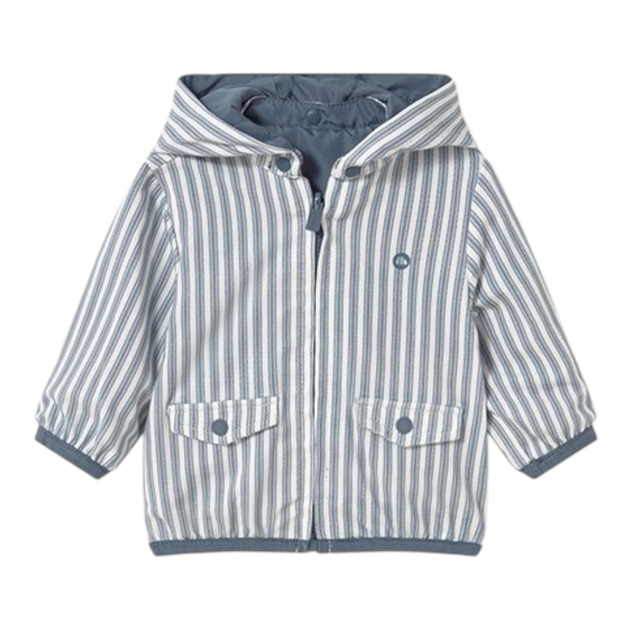 Mayoral Giubbino Reversibile Bicolore con Cappuccio per Neonato 1456 BLU MAYORAL 