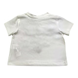 Alice Pi T-Shirt Girocollo Tinta Unita Con Stampa Bianco Per Neonata