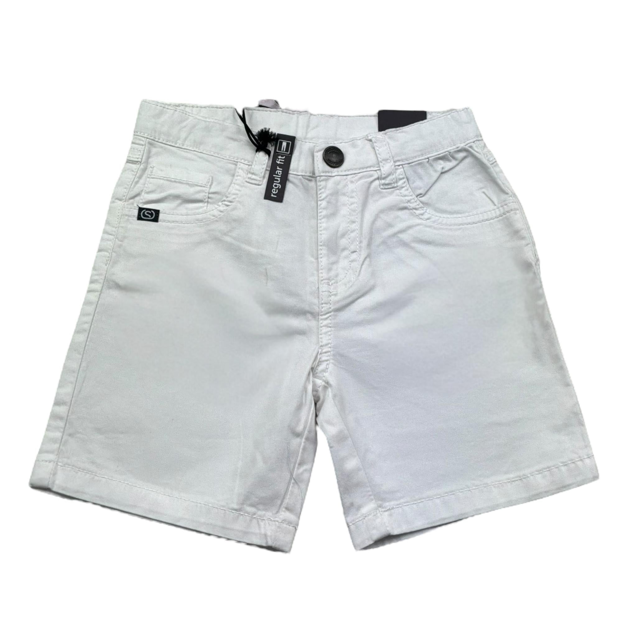 Sarabanda Bermuda Tinta Unita con Girovita Regolabile per Bambino 0B122 BIANCO SARABANDA 