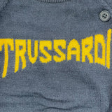 TRUSSARDI maglia tinta unita girocollo con stampa Blu per Neonato TIA24142MA BLU TRUSSARDI 
