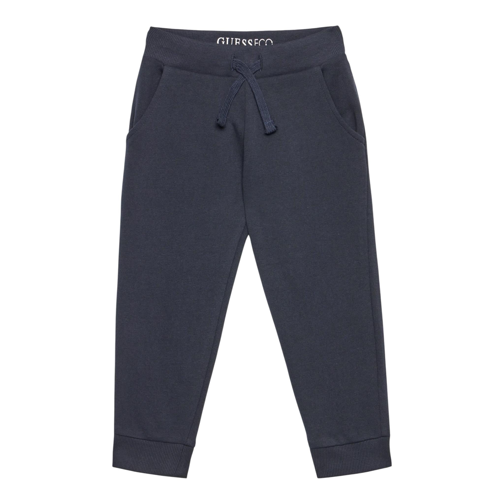 Guess Pantalone Tuta Tinta Unita con Logo per Neonato N93Q17KAUG0 BLU GUESS 