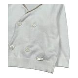 Le Bebe Cardigan Tinta Unita con Profili In Contrasto per Neonato LBB5324 BIANCO LE BEBE 